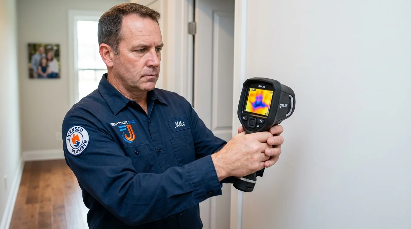 Thermal imaging leak detection by Johns Plumbing LLC in Navajo